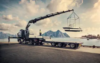Hiab in operation
